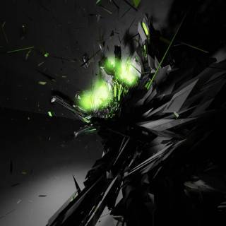 Green and black desktop wallpaper
