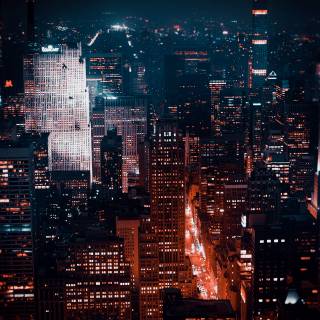 Phone city night wallpaper