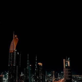 Phone city night wallpaper