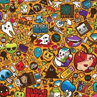 Doodle art phone wallpaper
