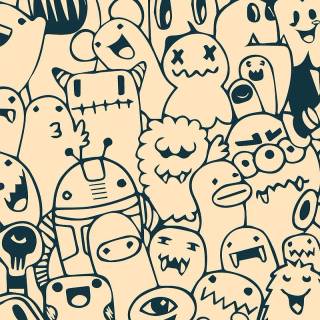Doodle art phone wallpaper