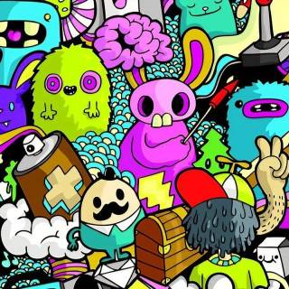 Doodle art phone wallpaper
