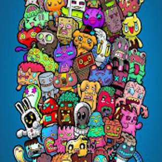 Doodle art phone wallpaper