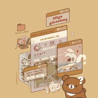 Cute brown phone wallpaper