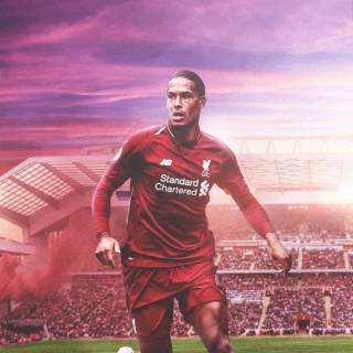 Virgil Van Dijk phone wallpaper