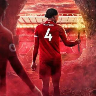 Virgil Van Dijk phone wallpaper