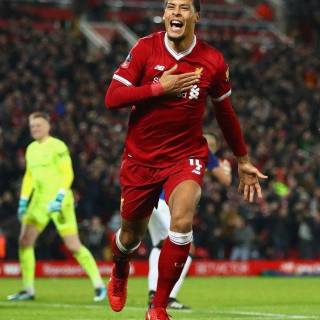 Virgil Van Dijk phone wallpaper