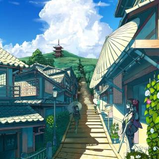 Anime scenery 4k phone wallpaper