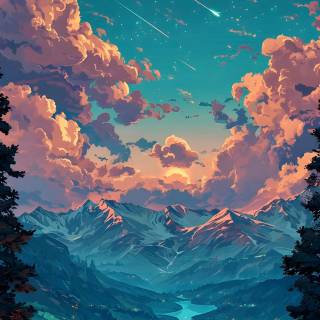 Anime scenery 4k phone wallpaper