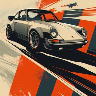 Car art phone wallpaper