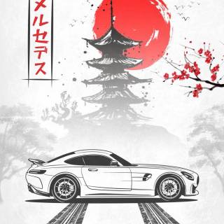 Car art phone wallpaper