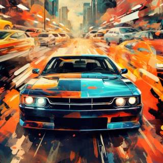 Car art phone wallpaper