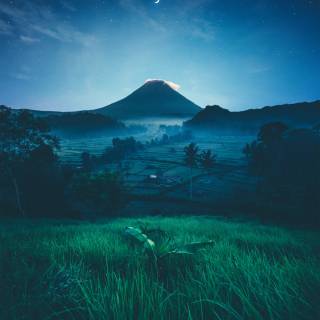 Mountain night phone wallpaper