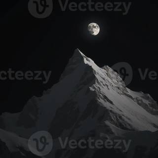 Mountain night phone wallpaper