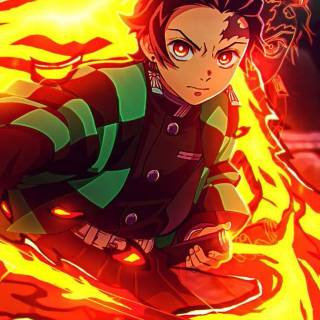 Tanjiro Sun Breathing phone wallpaper