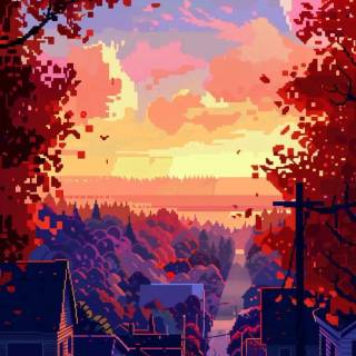 Anime pixel phone wallpaper