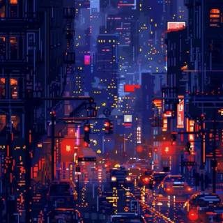 Anime pixel phone wallpaper