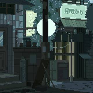 Anime pixel phone wallpaper