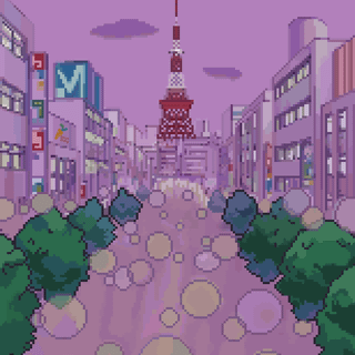 Anime pixel phone wallpaper