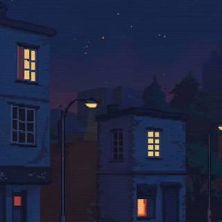 Anime pixel phone wallpaper