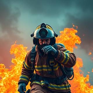 Firefighter phone wallpaper