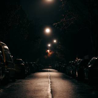 Street night phone wallpaper