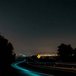 Street night phone wallpaper