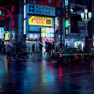 Street night phone wallpaper