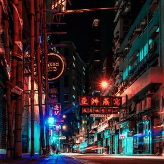 Street night phone wallpaper