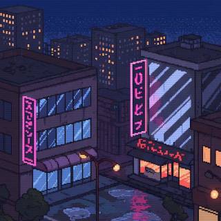 Street night phone wallpaper