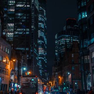 Street night phone wallpaper