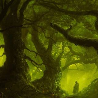Forest green desktop wallpaper