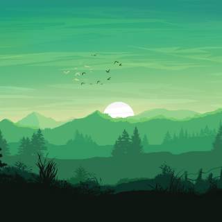 Forest green desktop wallpaper