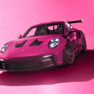 Pink Porsche desktop wallpaper