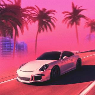 Pink Porsche desktop wallpaper