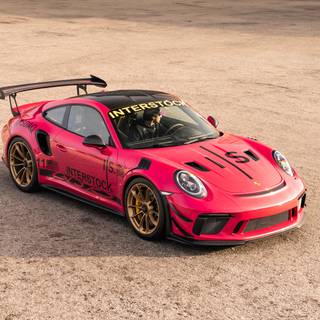 Pink Porsche desktop wallpaper
