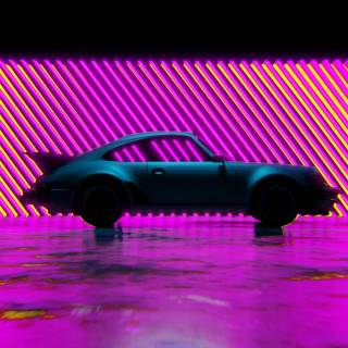 Pink Porsche desktop wallpaper
