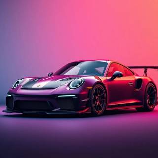 Pink Porsche desktop wallpaper
