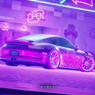 Pink Porsche desktop wallpaper
