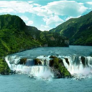 Desktop waterfall wallpaper