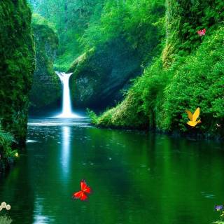 Desktop waterfall wallpaper