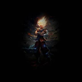 Goku amoled mobile wallpaper