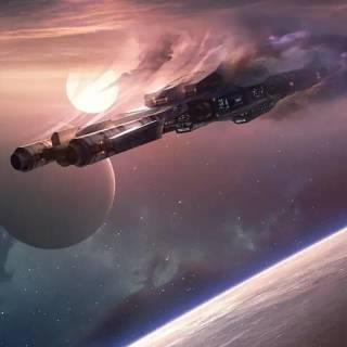 Space ship mobile wallpaper