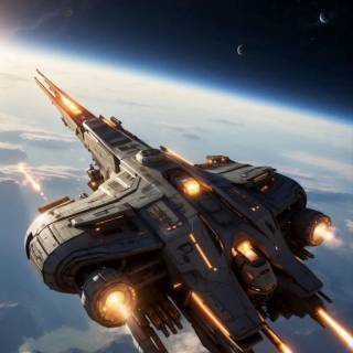 Space ship mobile wallpaper