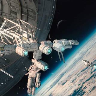Space ship mobile wallpaper
