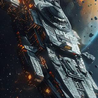 Space ship mobile wallpaper