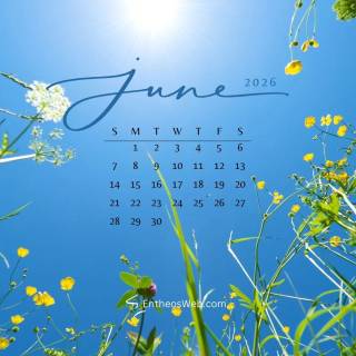 June 2026 calendar wallpaper
