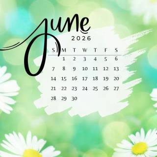 June 2026 calendar wallpaper
