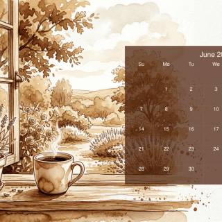 June 2026 calendar wallpaper