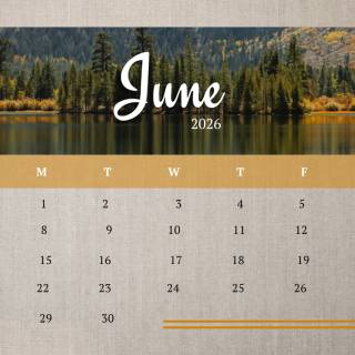 June 2026 calendar wallpaper